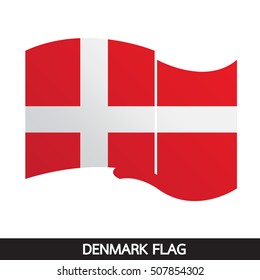 Denmark flag design illustration