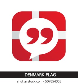 Denmark flag design illustration
