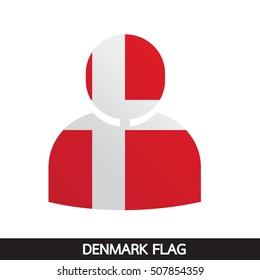 Denmark flag design illustration
