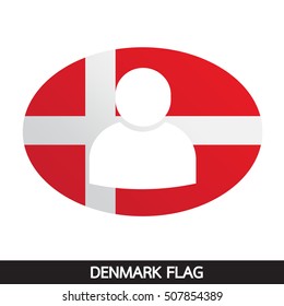 Denmark flag design illustration