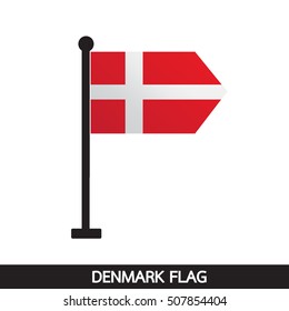 Denmark flag design illustration