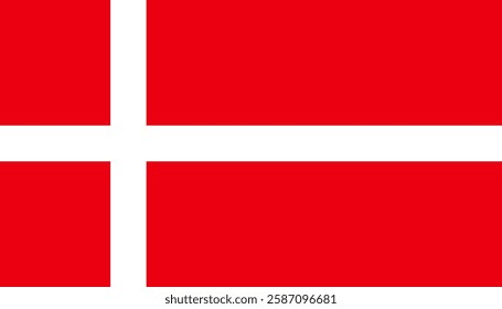 Denmark flag design illustration for Scandinavian country