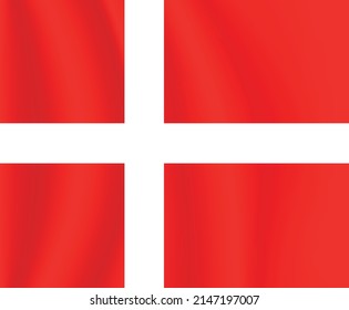 Denmark Flag Design and Red and White Flag Design