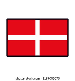 Denmark flag emblem