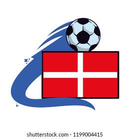 Denmark flag emblem soccer