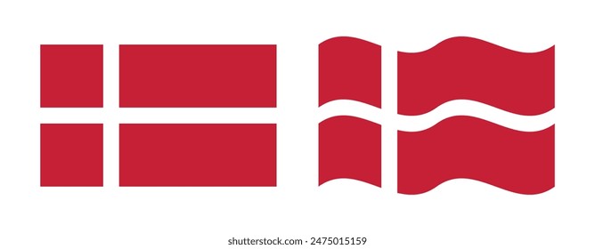 denmark flag flat waving concept vector illustration