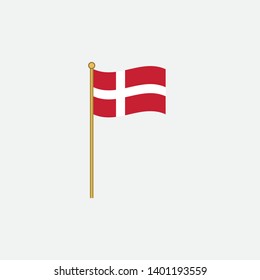 Denmark flag graphic element Illustration template 