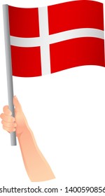 Denmark flag in hand icon