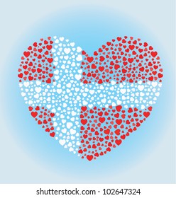 Denmark Flag Heart