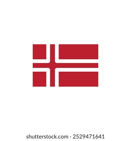 Denmark flag icon simple vector symbol