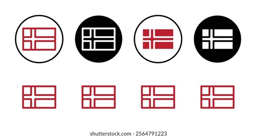 Denmark flag icon simple vector symbol