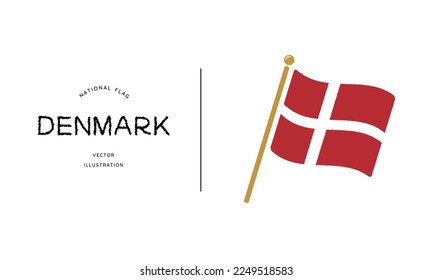 Denmark flag icon vector illustration
