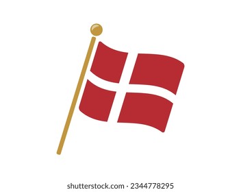 Denmark flag icon vector illustration