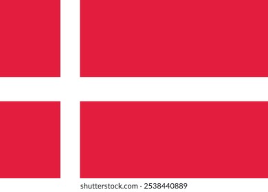 Denmark flag illustration. Denmark flag graphic vector.