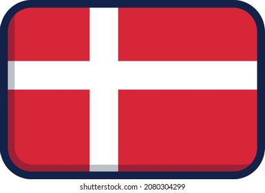 Diseño de icono de la bandera de Dinamarca