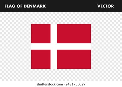Denmark flag. Flag of Denmark, illustration. Flag picture. Vector