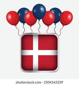 Denmark Flag Independence Day Celebration