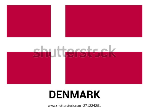 Denmark Flag Isolated Vector Official Colors Stock Vector (Royalty Free ...