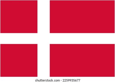 Denmark flag and language icon - isolated vector illustration