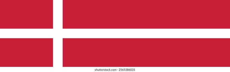 Denmark flag long banner digital vector illustration