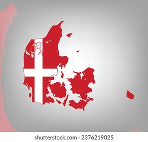 Denmark flag map vector design