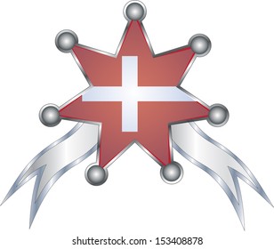 Denmark flag medallion