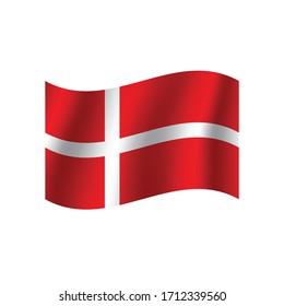 Denmark flag. Nation vector Denmark flag