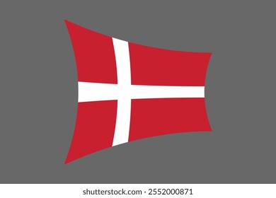 Denmark flag, The flag of Denmark, Flag of Denmark national country symbol illustration Vector, Rectangle Denmark flag illustration, Flat vector illustration
