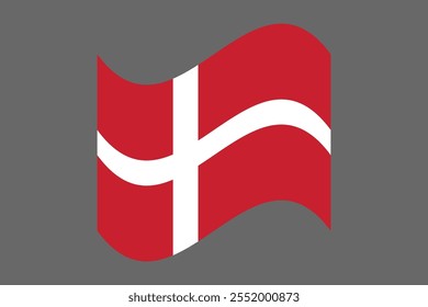 Denmark flag, The flag of Denmark, Flag of Denmark national country symbol illustration Vector, Rectangle Denmark flag illustration, Flat vector illustration
