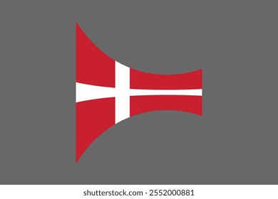 Denmark flag, The flag of Denmark, Flag of Denmark national country symbol illustration Vector, Rectangle Denmark flag illustration, Flat vector illustration
