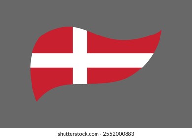 Denmark flag, The flag of Denmark, Flag of Denmark national country symbol illustration Vector, Rectangle Denmark flag illustration, Flat vector illustration
