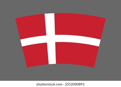 Denmark flag, The flag of Denmark, Flag of Denmark national country symbol illustration Vector, Rectangle Denmark flag illustration, Flat vector illustration
