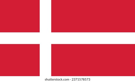 Denmark Flag. National Denmark. Flag of Denmark. The Danish flag Vector graphics