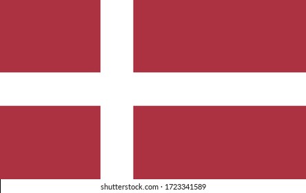 Denmark flag national Europe flat icon, European illustration vector 