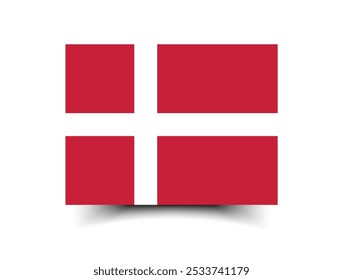 Denmark flag official colors and proportion digital vector illustration