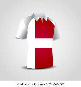 Denmark Flag on T-shirt