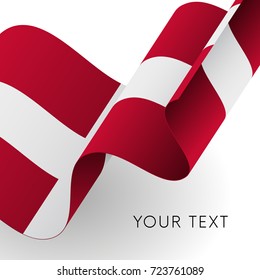 Denmark flag. Patriotic design. Vector illustration.