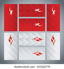 Denmark flag ribbon logo abstract card cover background