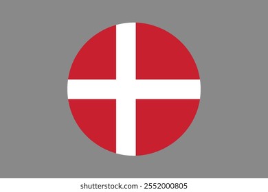 Denmark flag sign, Denmark flag vector graphic, Denmark country flag is a symbol of freedom, National Denmark flag, vector illustration
