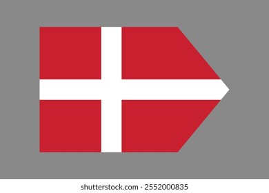 Denmark flag sign, Denmark flag vector graphic, Denmark country flag is a symbol of freedom, National Denmark flag, vector illustration
