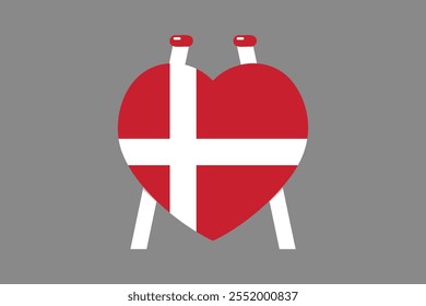 Denmark flag sign, Denmark flag vector graphic, Denmark country flag is a symbol of freedom, National Denmark flag, vector illustration
