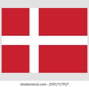 Denmark Flag Vector Design ,Denmark Country Flag