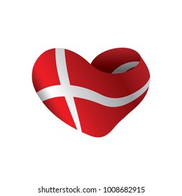 Denmark flag, vector illustration