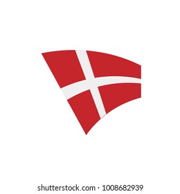 Denmark flag, vector illustration