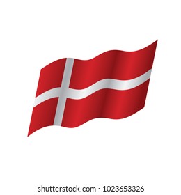 Denmark flag, vector illustration