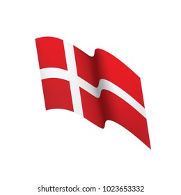 Denmark flag, vector illustration