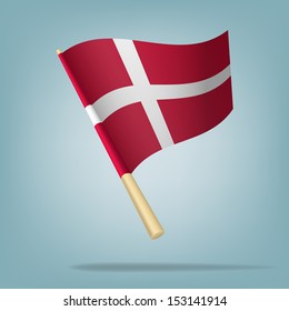 Denmark flag, vector illustration