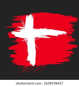 Denmark flag, vector illustration. flag illustration 