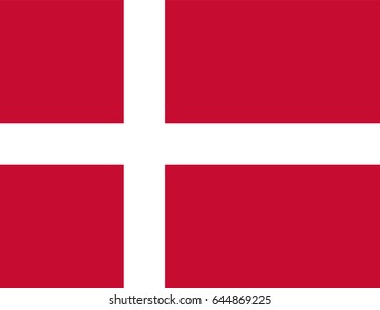 Denmark flag, vector illustration.