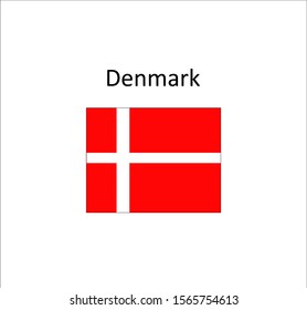Denmark flag, vector illustration, EPS10